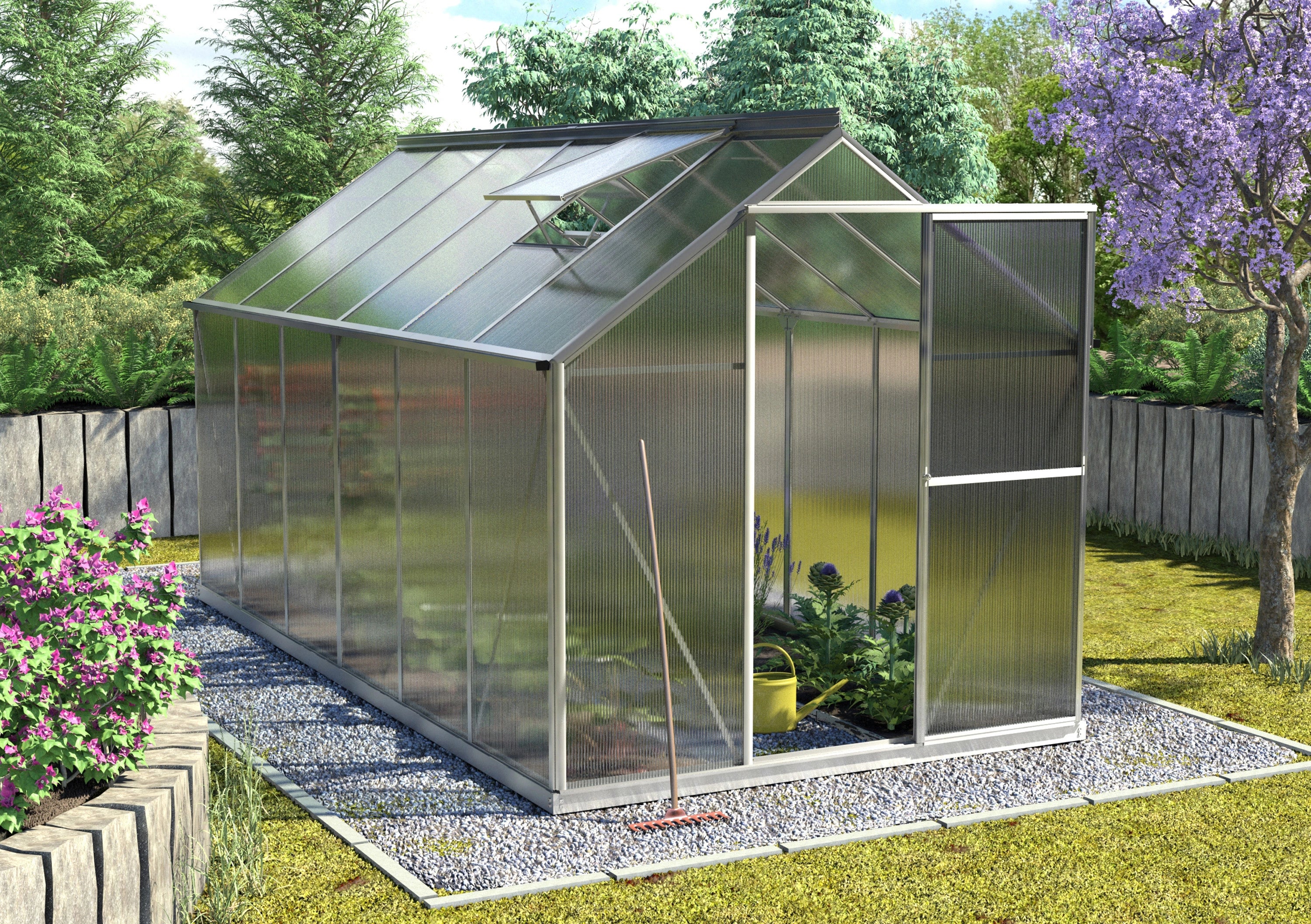 serre de jardin anthracite 7m2