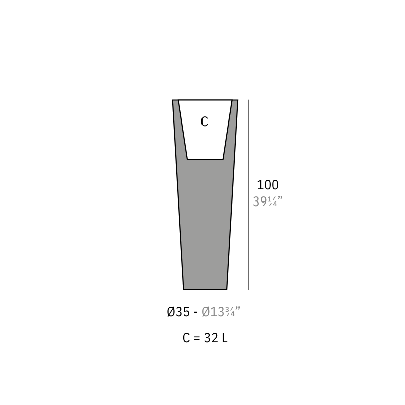 Pot - Cono Alto LED