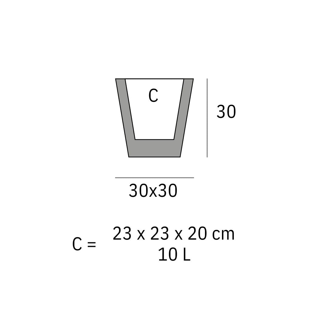 Topf - Quadratischer Kegel