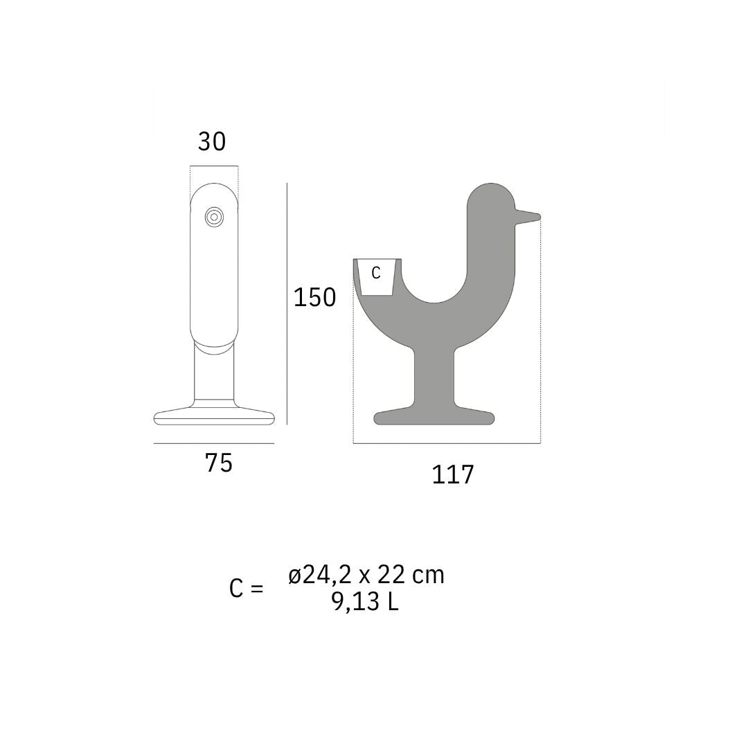 Topf - Pfauen-LED