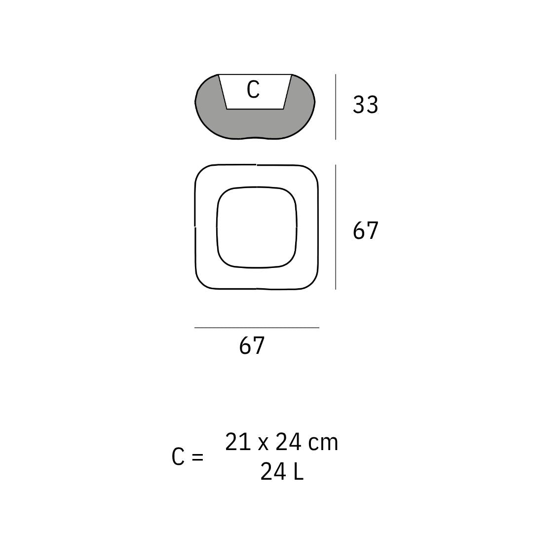 Pflanzkübel - Pillow LED