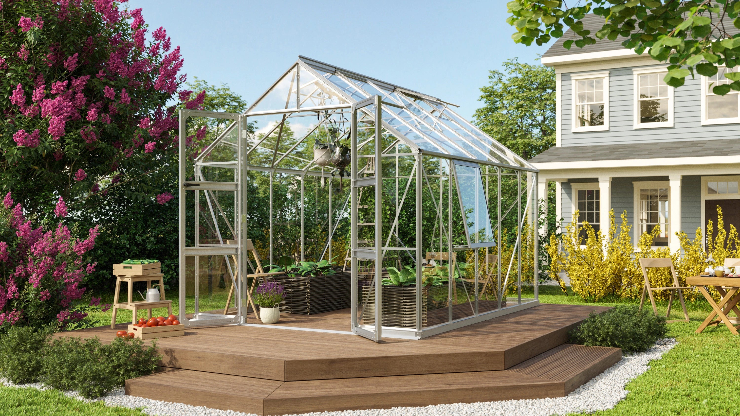 serre potager verre