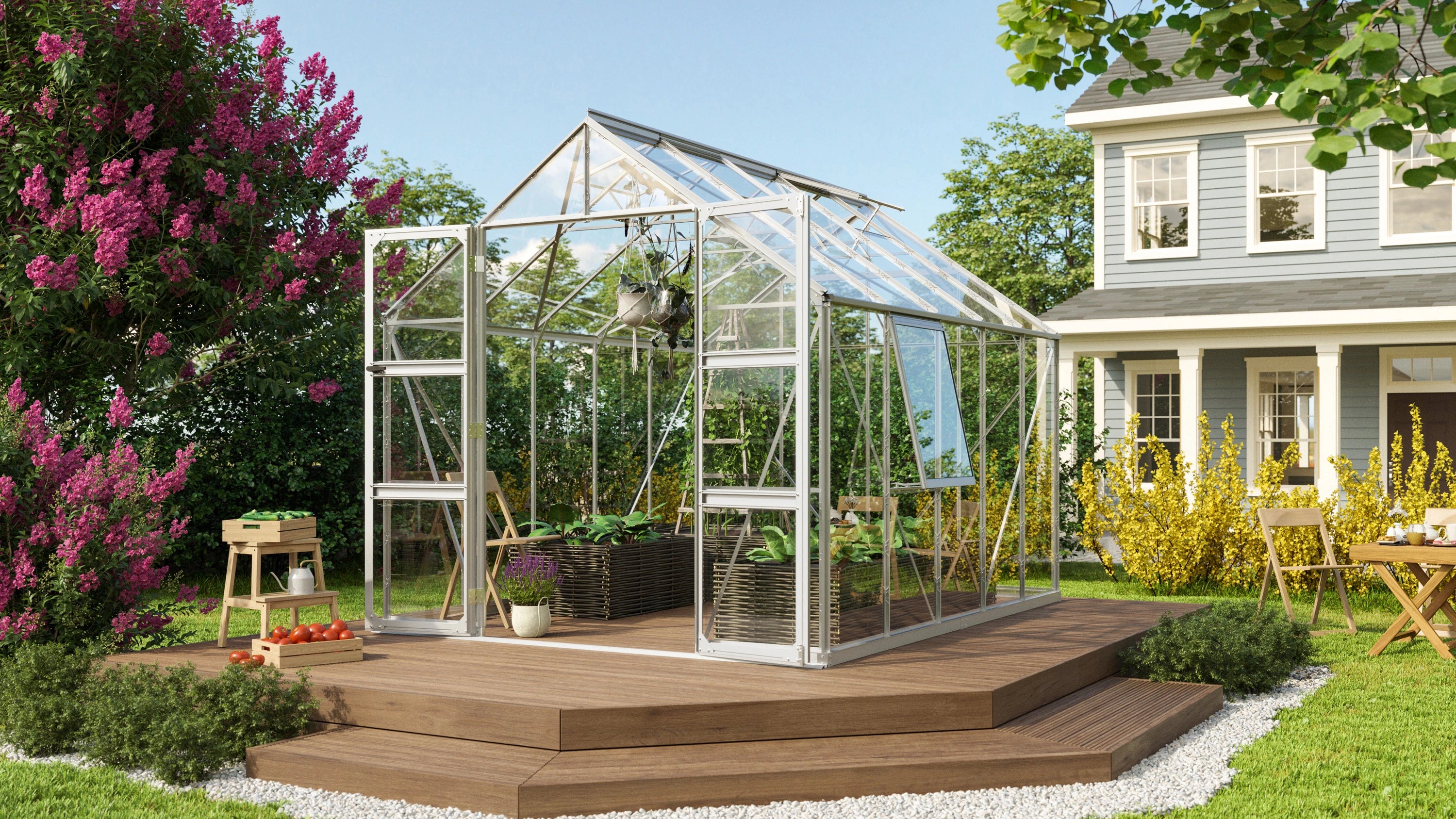 serre potager verre