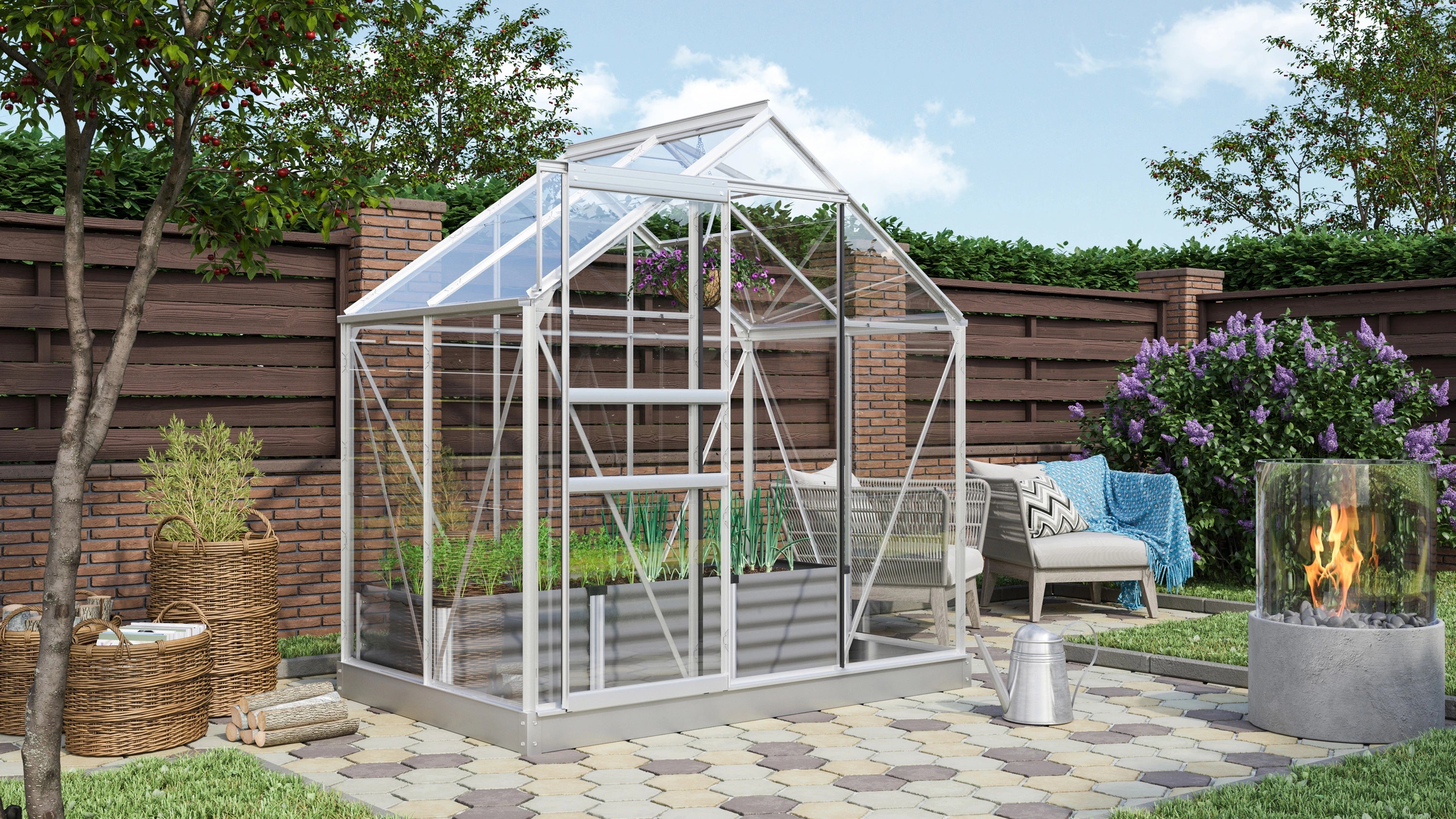 Serre en verre 2m²