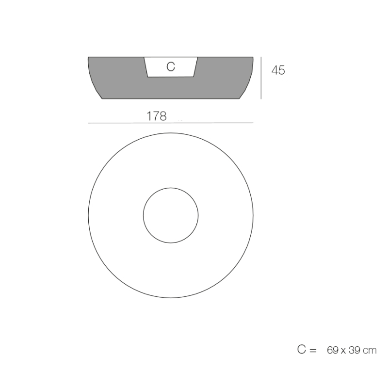 Jardinière - LED-Insel