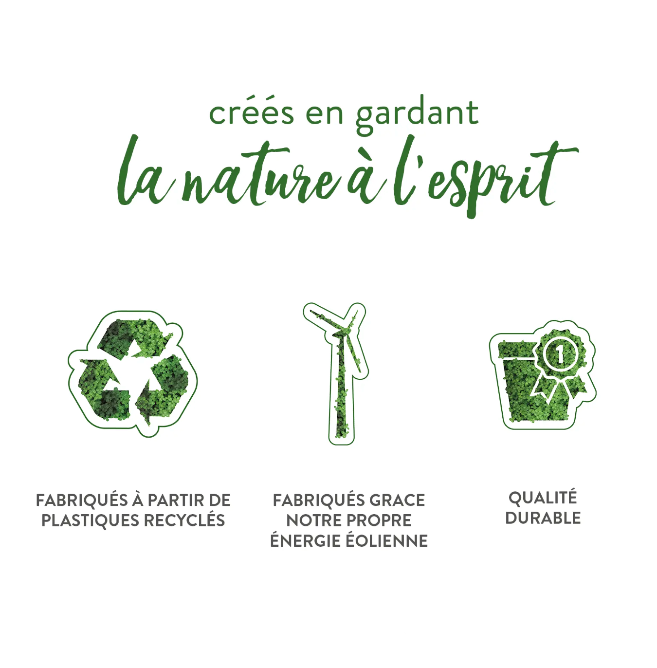 Recycelbarer Kunststoffblumentopf <br> B. für Soft