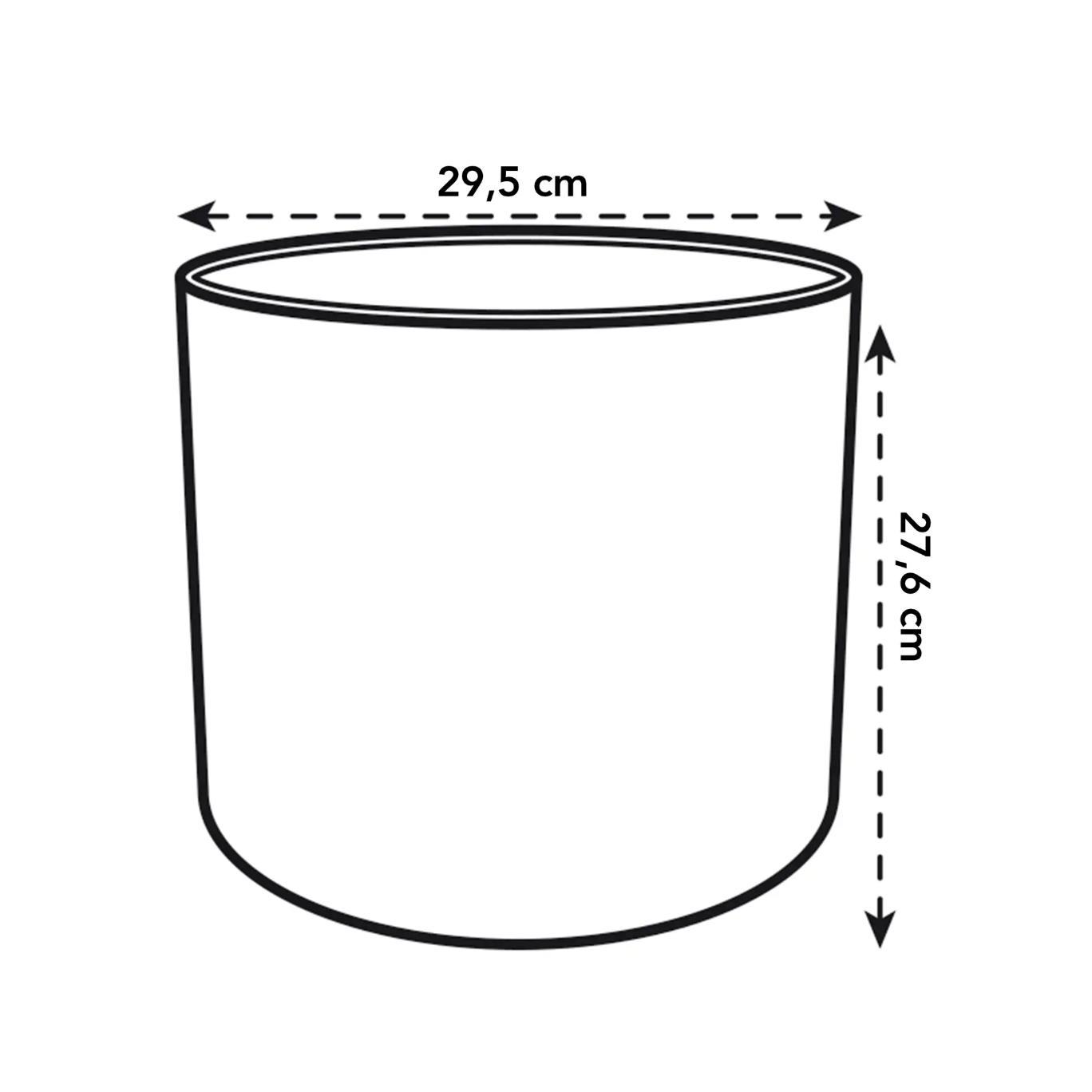 Recycelbarer Kunststoffblumentopf <br> B. für Soft