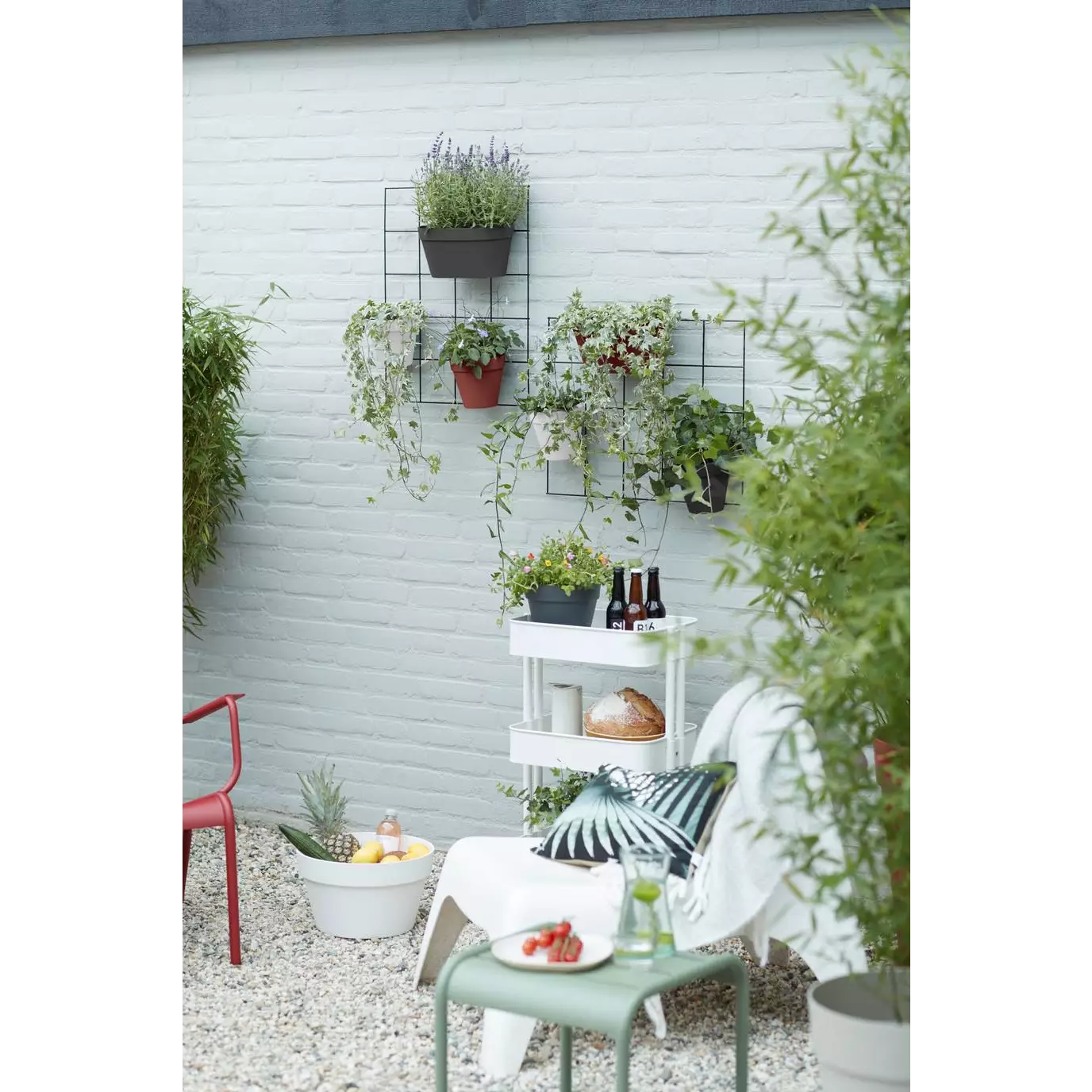 Wandtopf aus Kunststoff <br> Wandduo (x10)