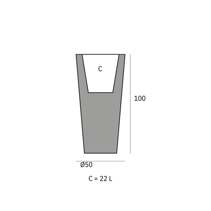 Pot - Cono Alto LED