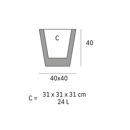 Pot - Cono Cuadrado LED