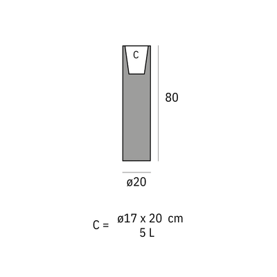 Topf - Cilindro Alto LED