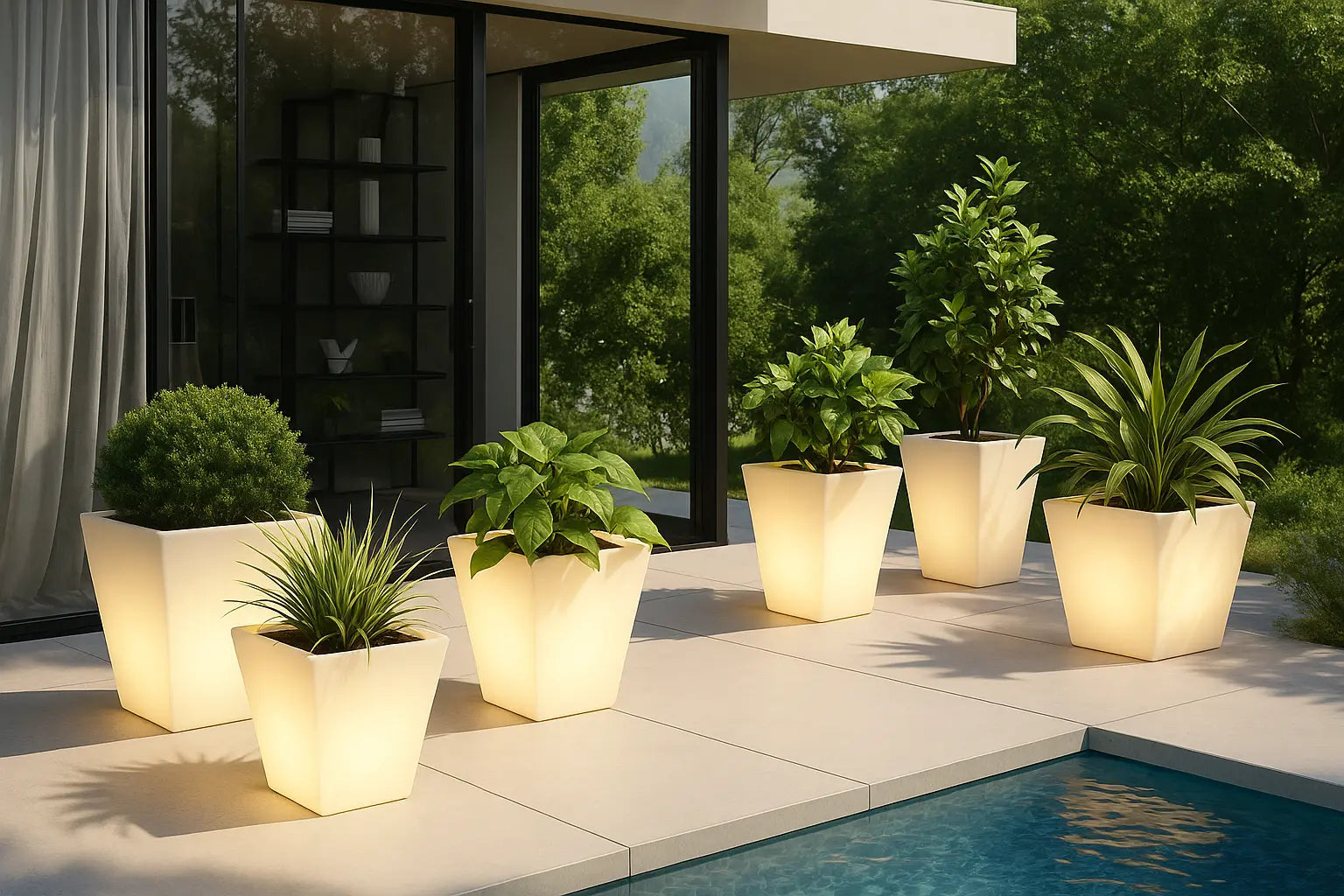 Pot - Cono Cuadrado LED