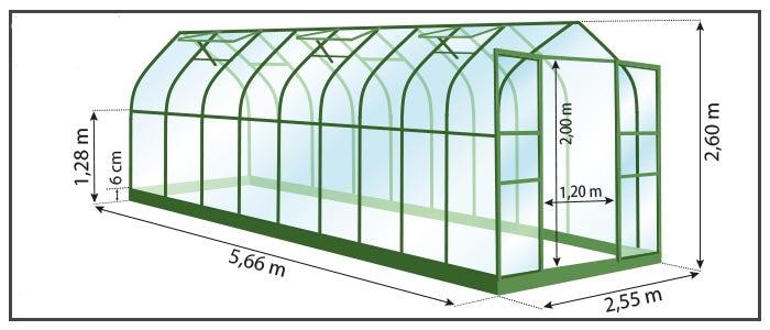 Gewächshaus - Aloe 14,4m²