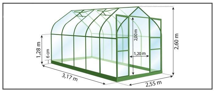 Gewächshaus - Aloe 8,10m²
