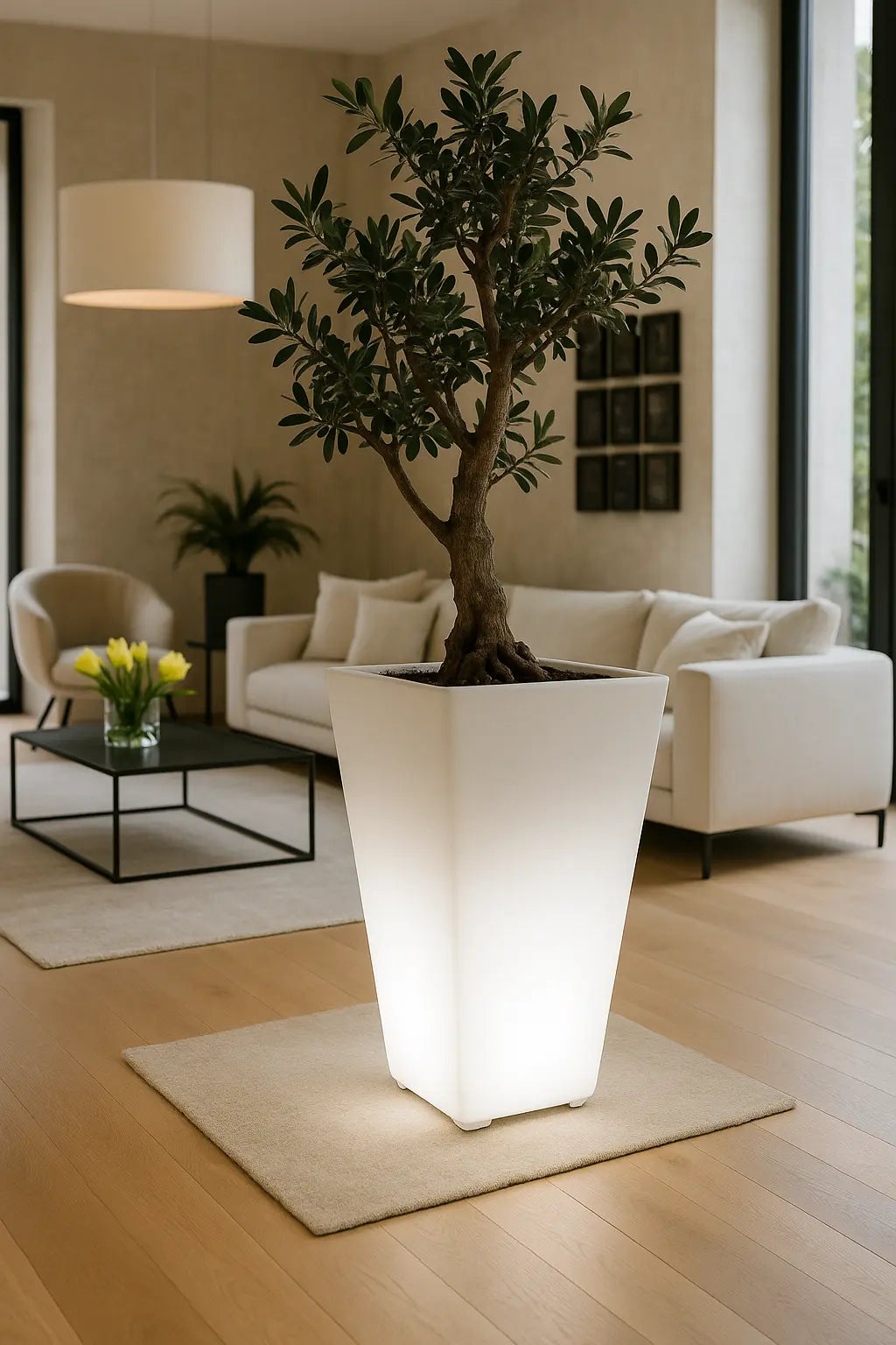 Pot - Cuadrado Alto LED