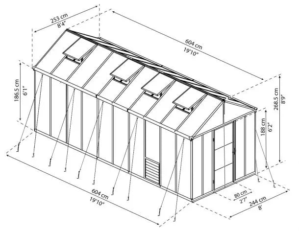 serre-exterieur-polycarbonate-solide-dimensions