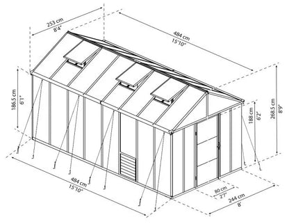 serre-polycarbonate-anthracite-dimensions